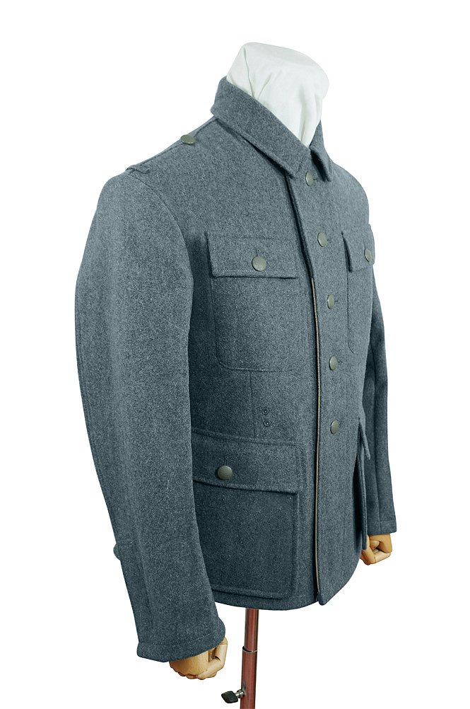 WWII German M43 SS EM Italian Field Wool tunic Feldbluse blue green grey