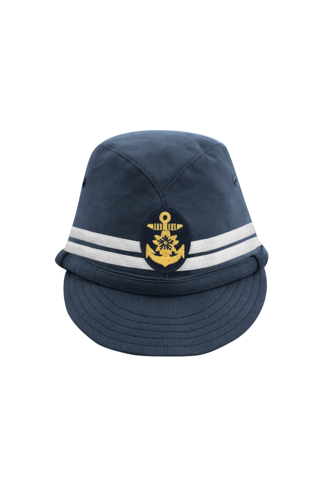 ☆日本海軍 実物生地 褐青色 三種 帽日覆☆軍帽制帽略帽陸戦隊