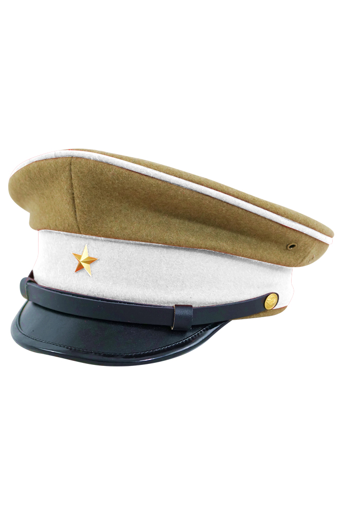 WWII Japanese IJA Army Officer visor cap Gabardine olive drab 第二次世界大戦 日本帝国陸軍将校用制帽  ギャバジン製 茶褐色Japanese IJA Visor Cap -Military Harbor